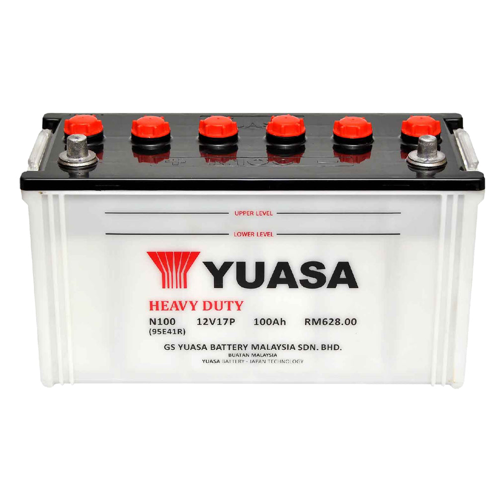 Yuasa N100 Conventional H-D Japanese Commercial Battery, Dry Charged 12V,  100 AH, 475 CCA M2N100