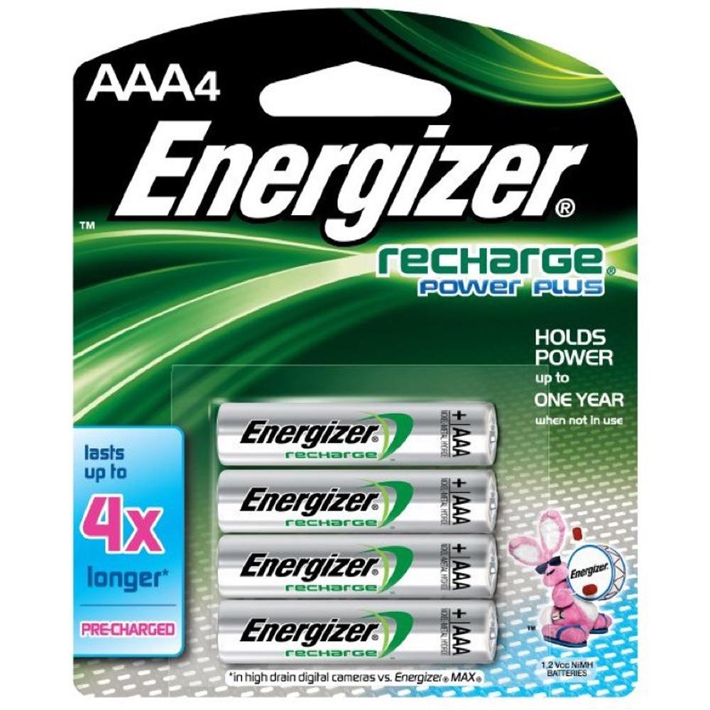 Energizer Recharge® Power Plus AAA Rechargeable NiMh Batteries - 4pk