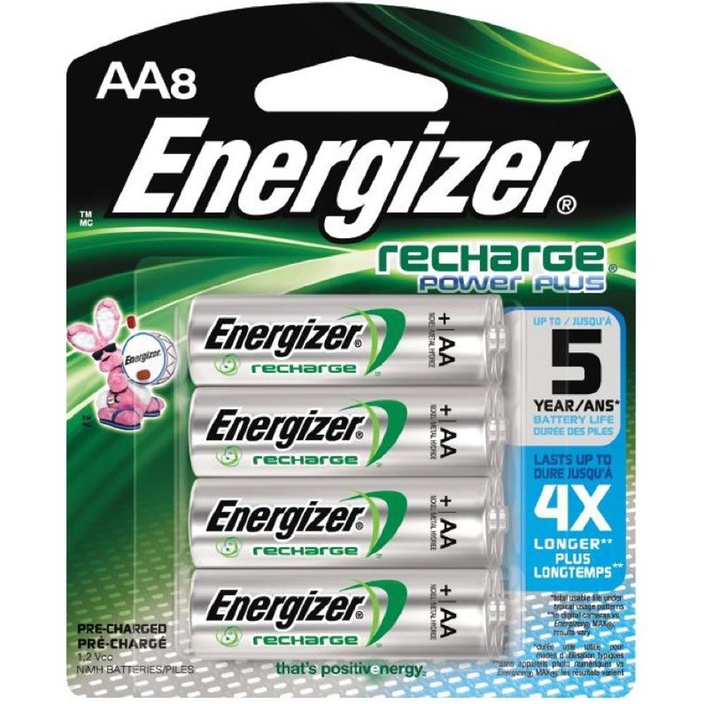 Energizer Recharge® Power Plus AA Rechargeable NiMh Batteries - 8pk