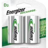 Energizer Recharge® D Rechargeable NiMh Batteries - 2pk