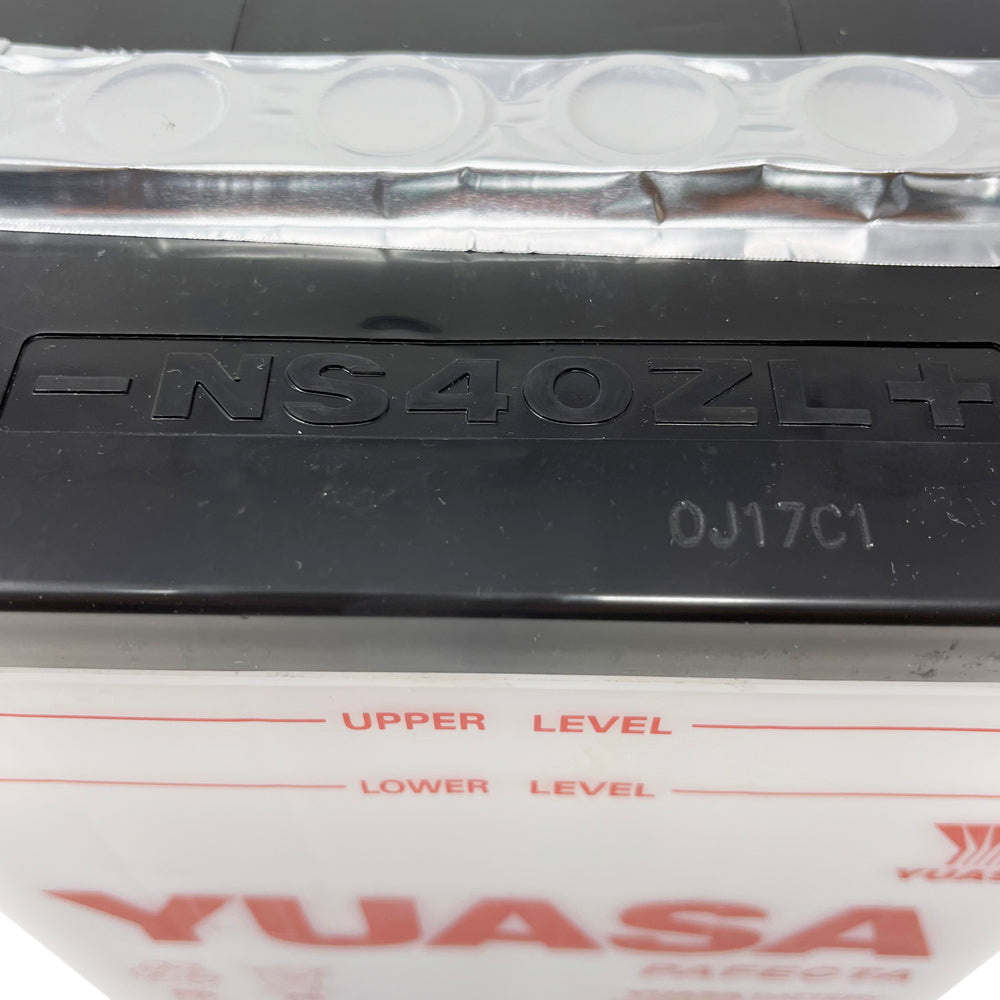 Yuasa NS40ZL Conventional Japanese Tractor Battery - PENCIL POSTS, Dry Charged 12V, 35 AH, 275 CCA  M22S4L