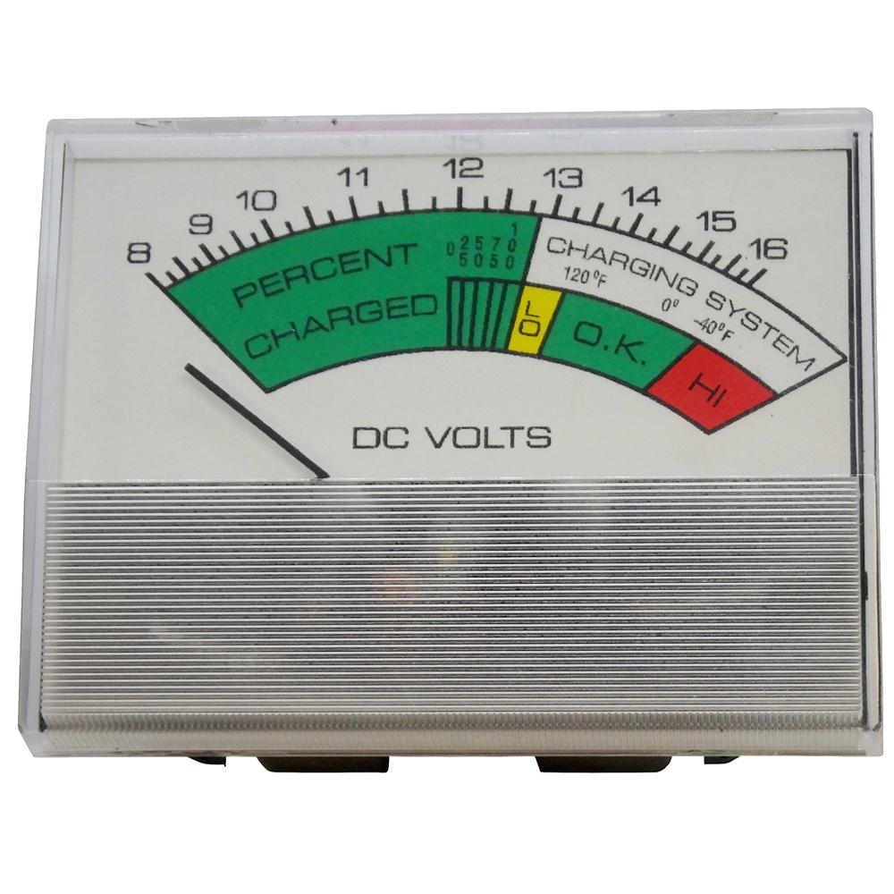 PR21S-8-16DV - Volt Meter 8-16V DC Snap-In for Battery Chargers & Testers
