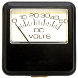 PR24-50DV - Volt Meter 0-50V DC Metal Face Clamp-Mount Heavy-Duty for Battery Chargers