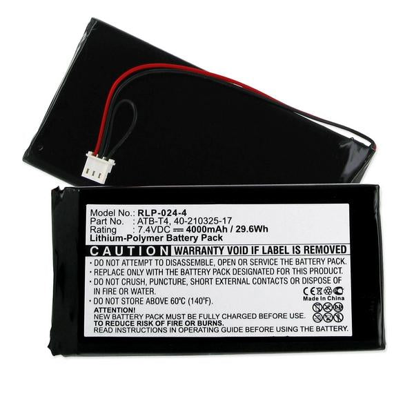 Remote Control Battery - RTI T4 7.4V 4000mAh LI-POL BATTERY