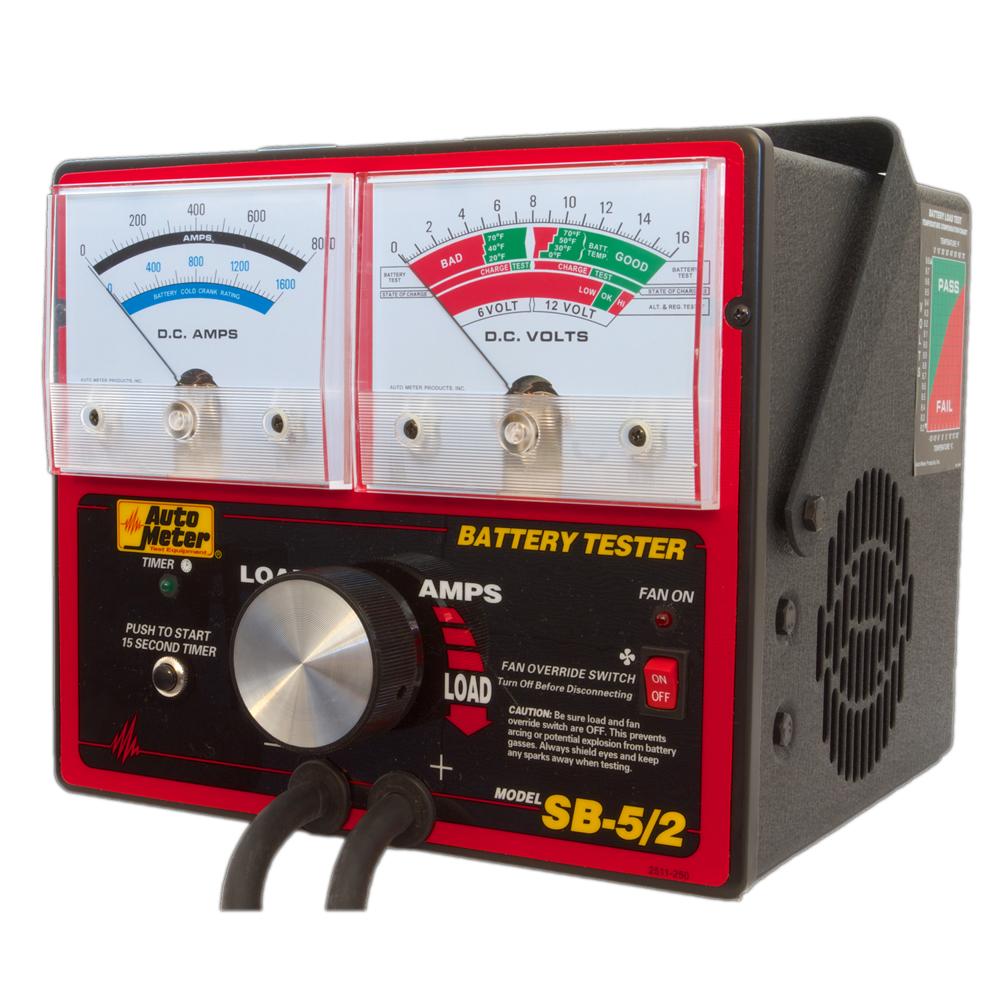 AutoMeter SB-5/2 800 Amp Carbon Pile Battery Load Tester, 6/12V