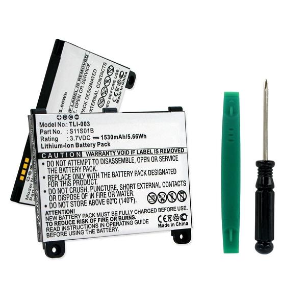 Tablet Battery - AMAZON KINDLE 2 (WIFI) D00701 S11S01B 3.7V 1.53Ah LI-ION BATTERY  / TLI-003 / PRB-36