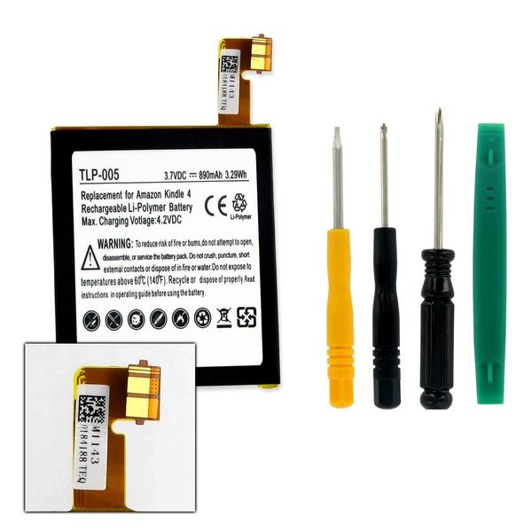 Tablet Battery - AMAZON KINDLE 4/6 D01100 MC-265360 3.7V 890mAh LI-POL BATT (T)  / TLP-005 / PRB-18