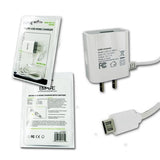 USB Home Charger - MICRO USB-B HARDWIRED HOME CHARGER W/ USB 2.1A WHITE