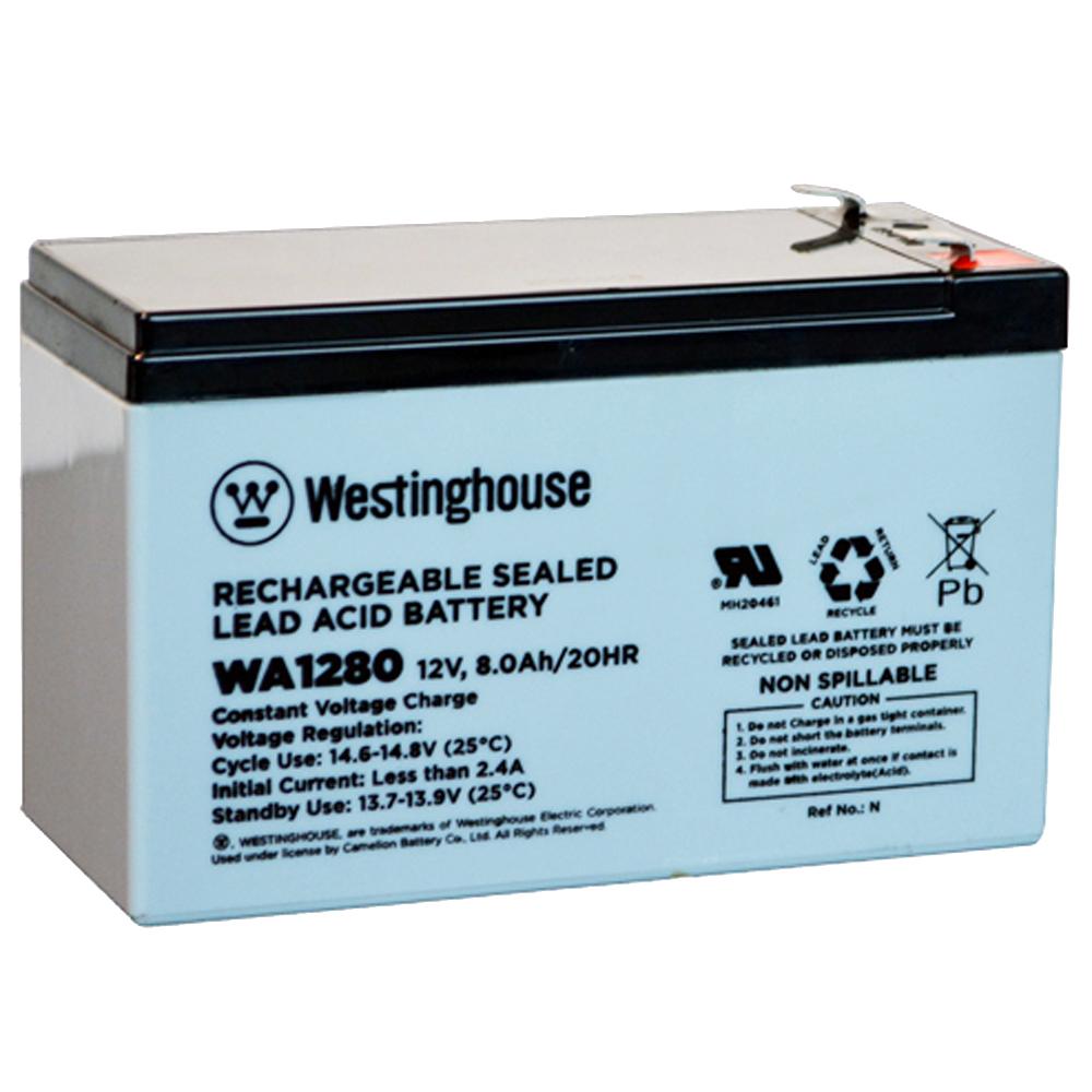 Westinghouse 12V, 8AH SLA AGM Battery - .187 (F1)