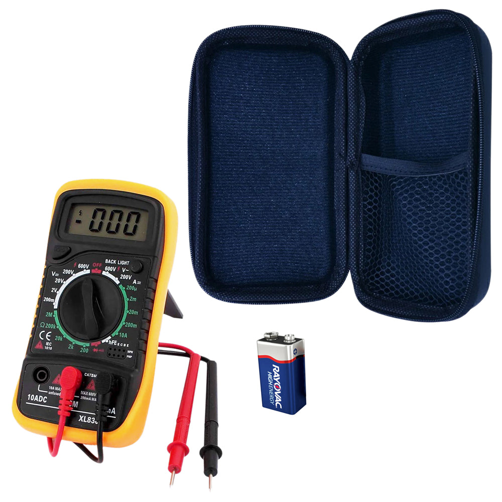 XL830L-K Combo Kit - Digital Multimeter with EVA Hard Case & Battery