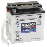 YB10L-A2 High Perf Conv 12V MC Battery, Dry Charged 11 AH, M2210Y