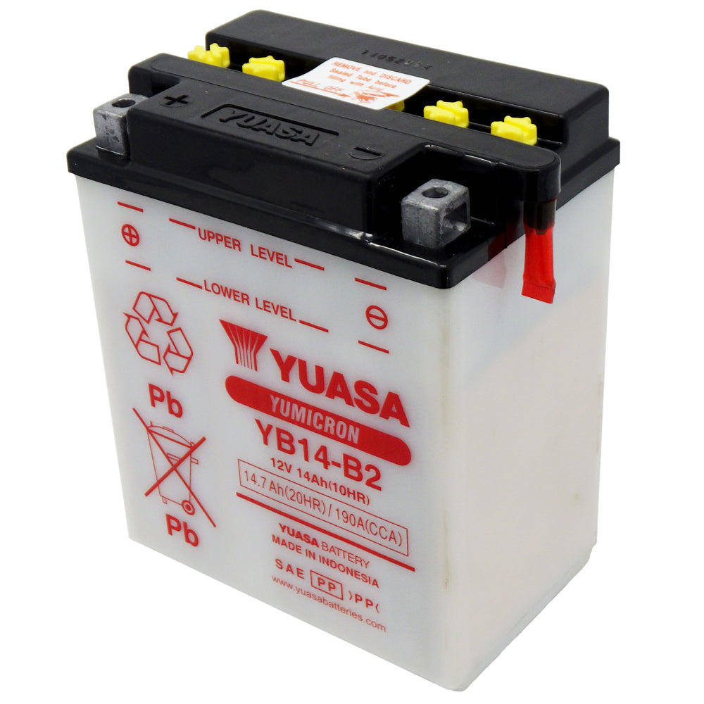 YB14-B2 High Perf Conv 12V MC Battery, Dry Charged 14 AH, M224B2