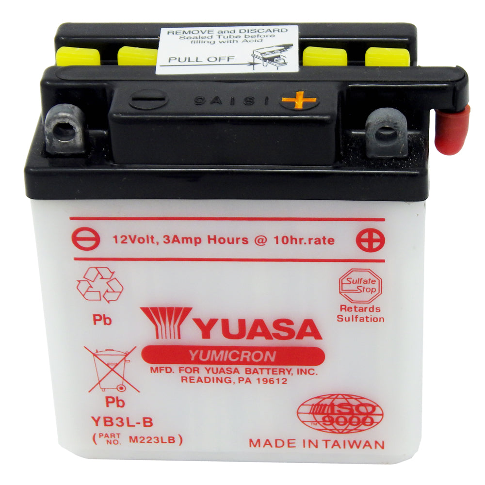 YB3L-B High Perf Conv 12V MC Battery, Dry Charged 3 AH, M223LB