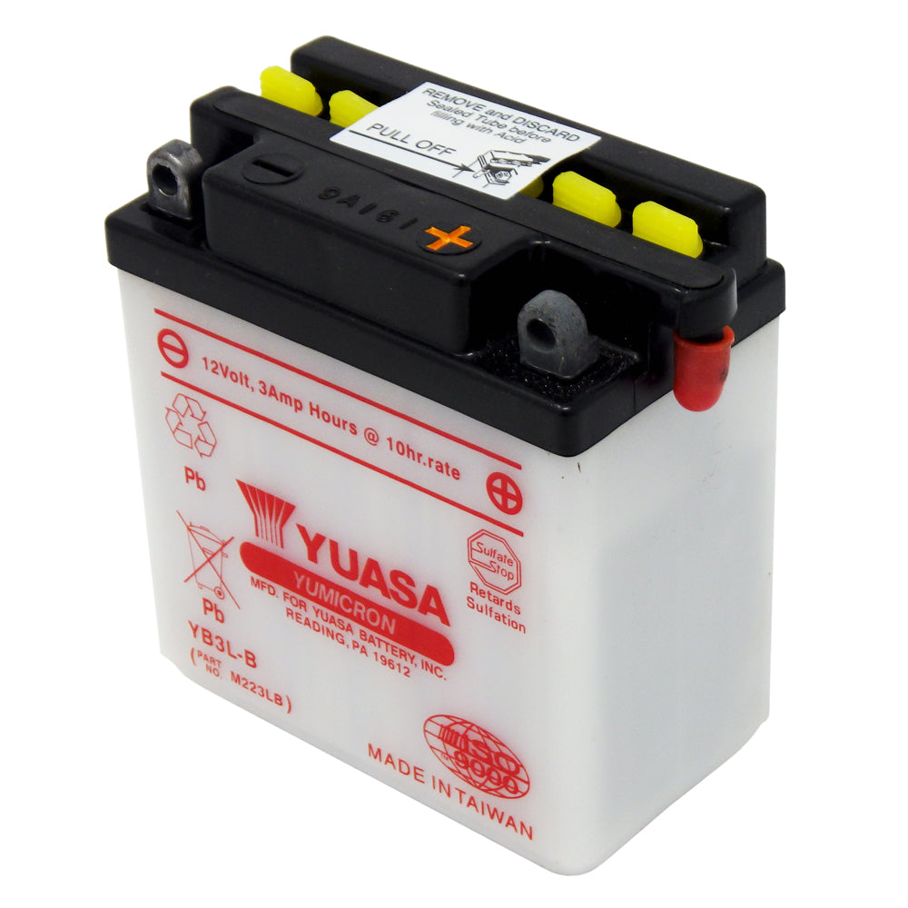 YB3L-B High Perf Conv 12V MC Battery, Dry Charged 3 AH, M223LB