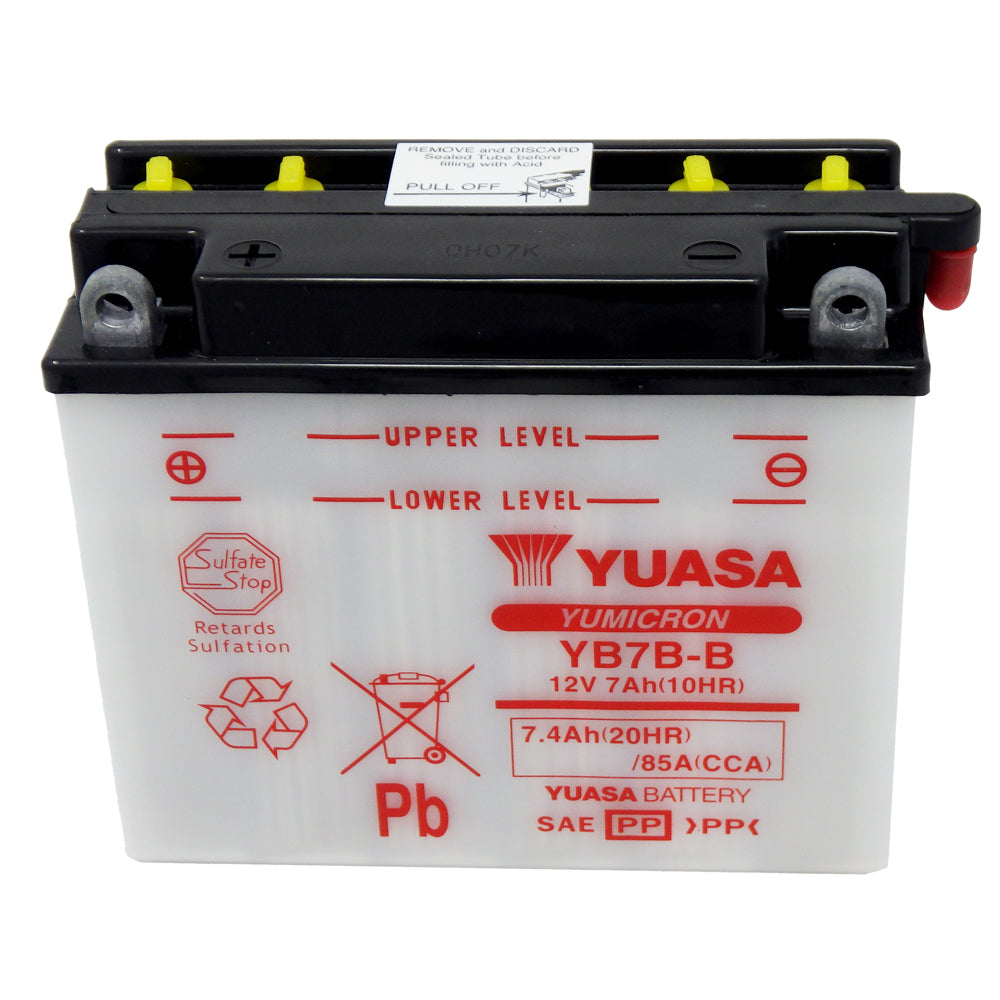YB7B-B High Perf Conv 12V MC Battery, Dry Charged 7 AH, M227BB