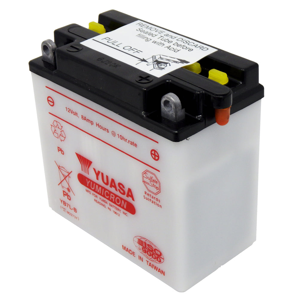 YB7L-B High Perf Conv 12V MC Battery, Dry Charged 8 AH, M2273Y