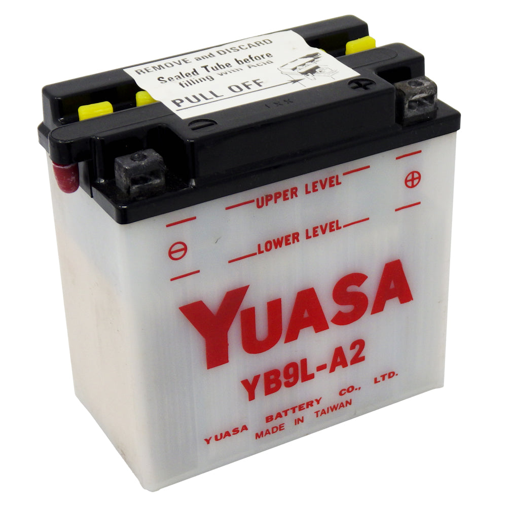 YB9L-A2 High Perf Conv 12V MC Battery, Dry Charged 9 AH, M2292Y