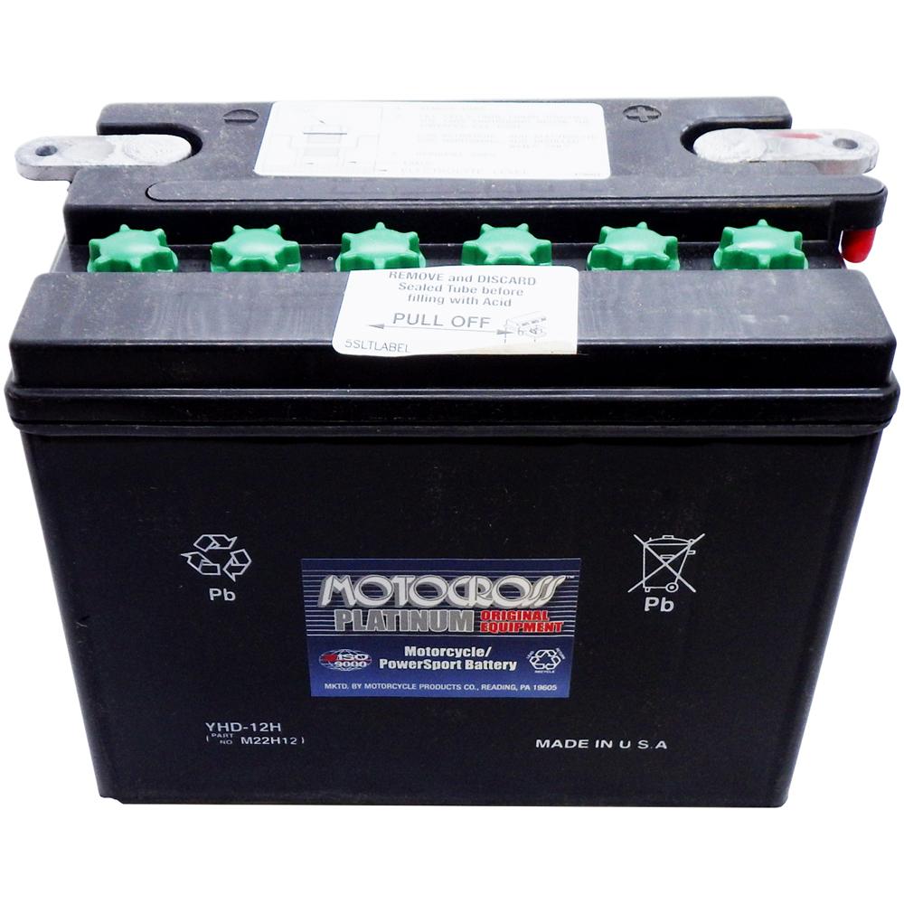 YHD-12 Conv 12V MC Battery, Dry Charged 29 AH, M22H12