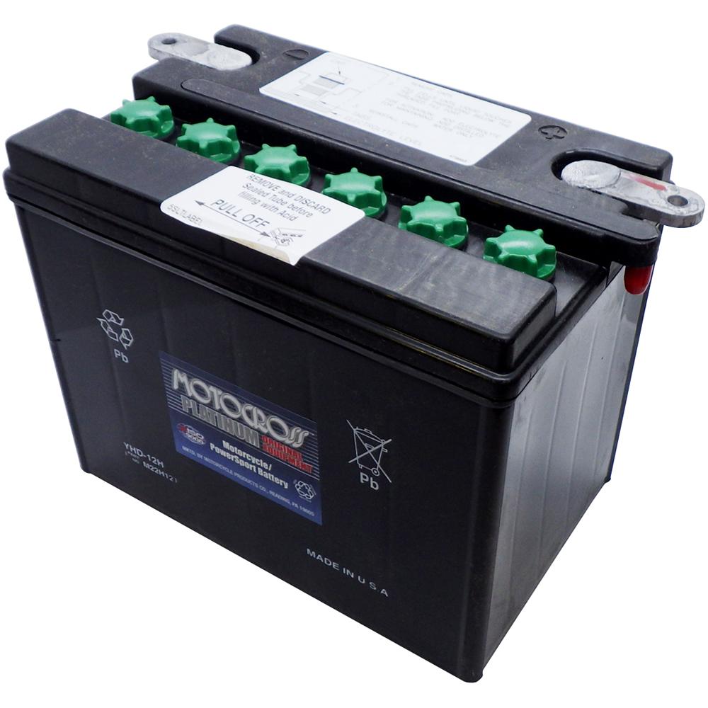 YHD-12 Conv 12V MC Battery, Dry Charged 29 AH, M22H12