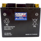 YT12B-BS 12V AGM MC Battery, Dry Charged w/Acid Pack 10 AH, 210 CCA  M6212B