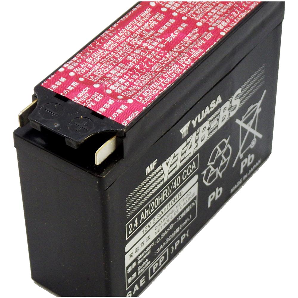 YT4B-BS 12V AGM MC Battery, Dry Charged w/Acid Pack 2.3 AH, 40 CCA  M62T4B