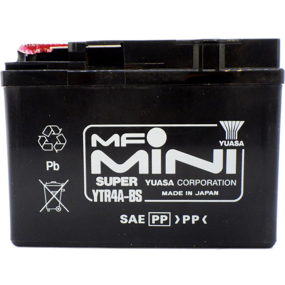 YTR4A-BS 12V AGM MC Battery, Dry Charged w/Acid Pack 2.3 AH, 45 CCA  M62R4A