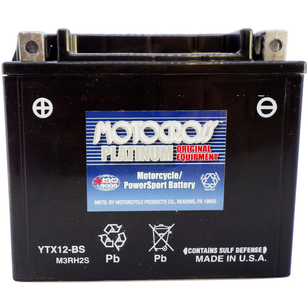Motocross, Agm power sport battery-with acid pack YTX12-BS