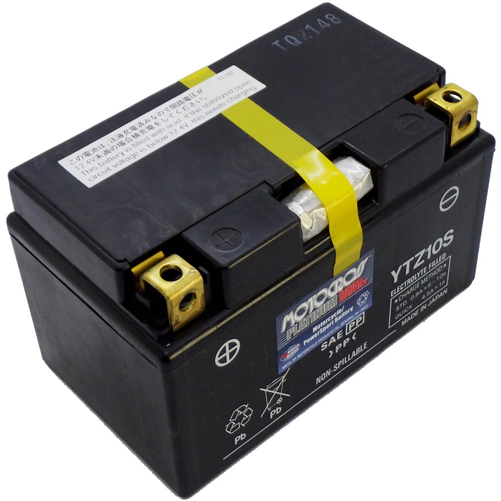 YTZ10S High Performance 12V AGM MC Battery, FA, 8.6 AH, 190 CCA