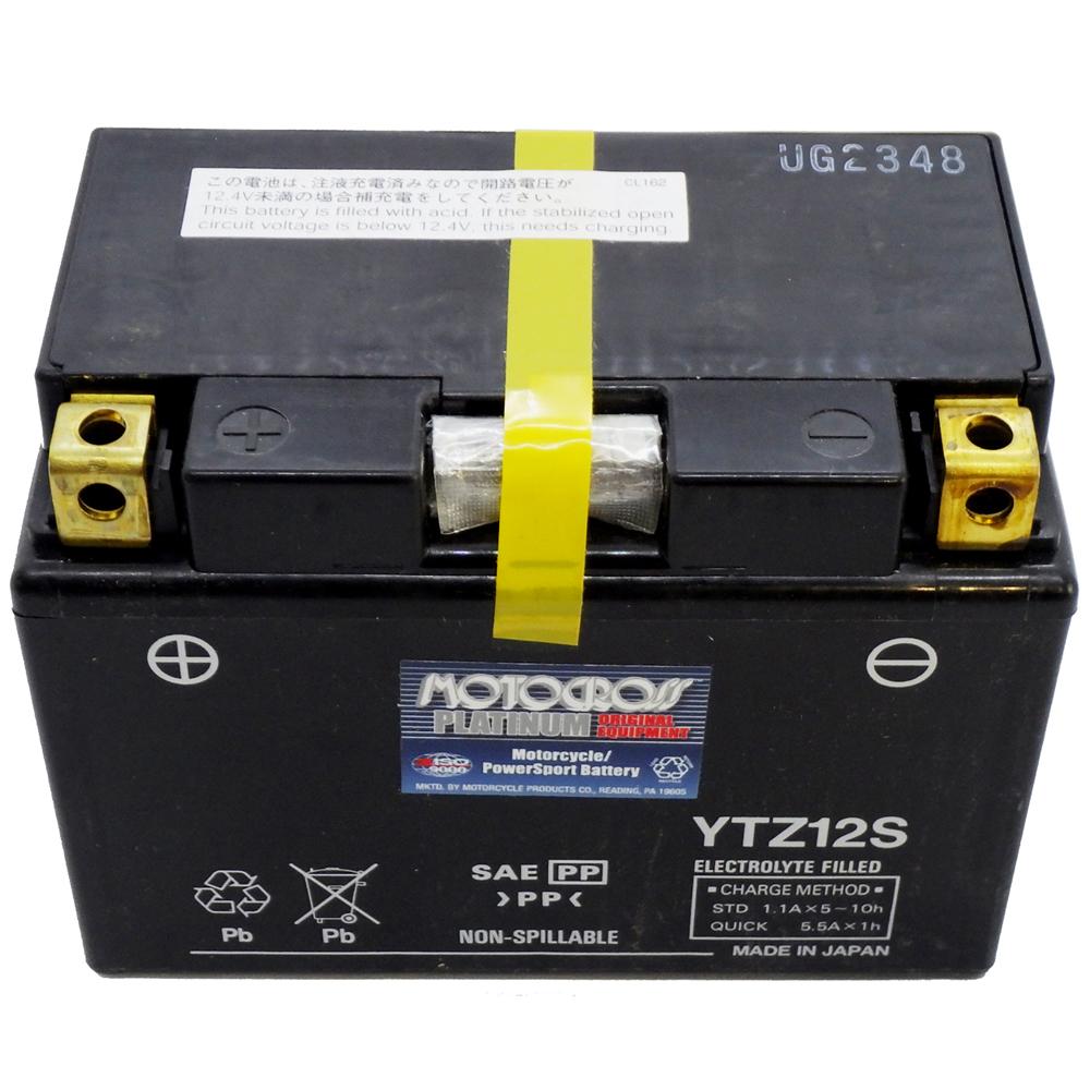 YTZ12S High Performance 12V AGM MC Battery, FA, 11 AH, 210 CCA  M7212A