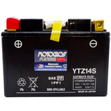 YTZ14S High Performance 12V AGM MC Battery, FA, 11.2 AH, 230 CCA  M72Z14