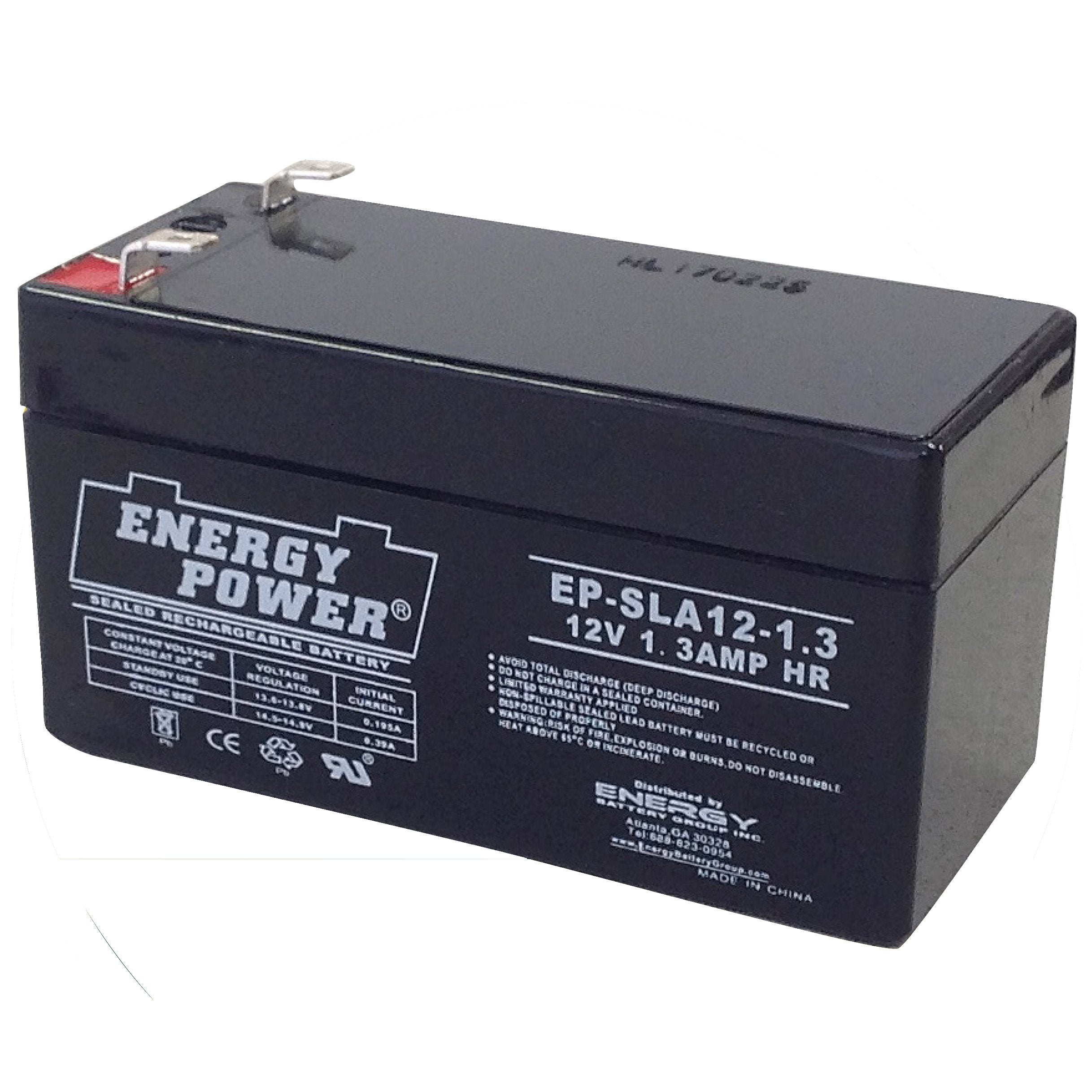 Energy Power 12V, 1.3AH SLA AGM Battery - T1
