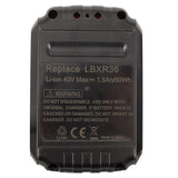 Black & Decker Battery 36/40V 1500mAh LiIon LBXR36/2040